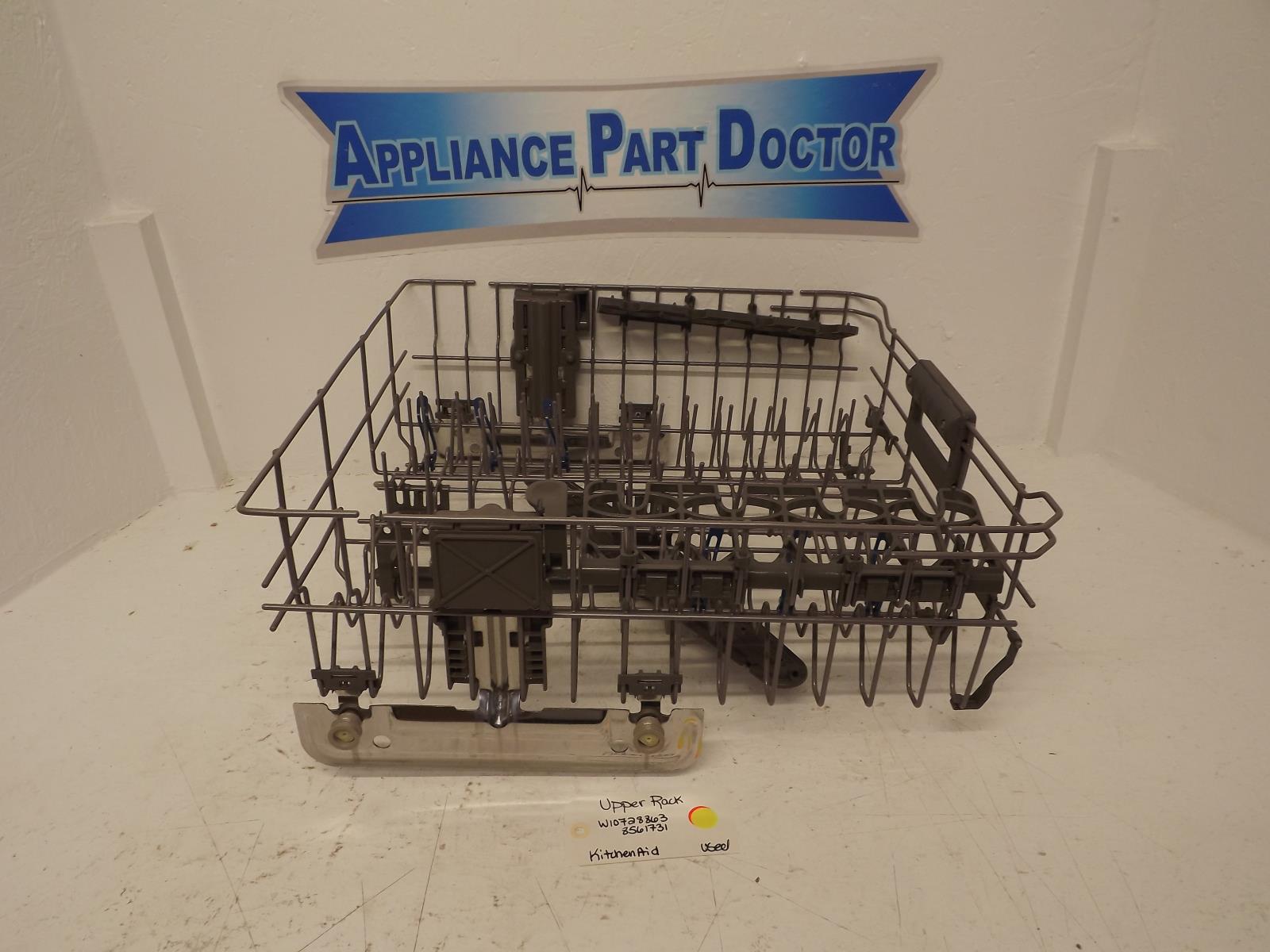 KitchenAid Dishwasher W10728863 8561731 Upper Rack Used KitchenAid Dishwasher W10728863 8561731 Upper Rack Used